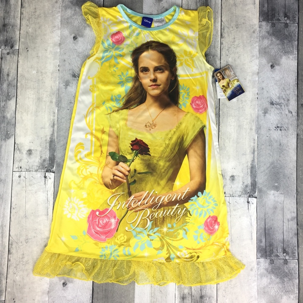 NWT Disney Beauty & the Beast Nightgown Girls 7/8